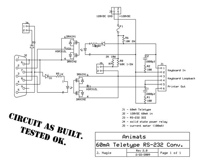 Schematic of interface device