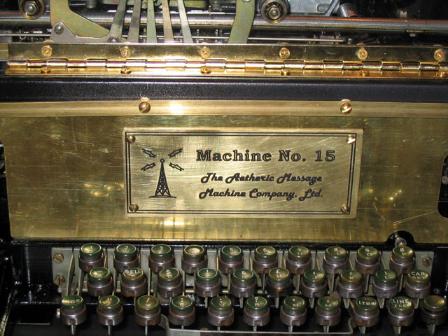 Message machine nameplate